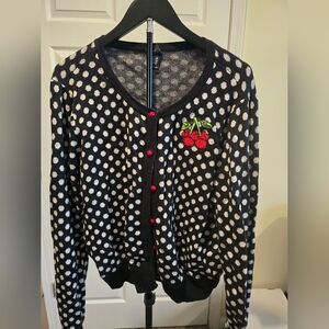 Minnie Mouse Her Universe Black and White Knit Sweater Size 2 (18/20, 2X) Plus